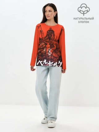 Лонгслив женский. Хлопок / Гатц Берсерк на телах своих врагов клеймо