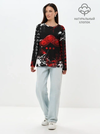 Лонгслив женский. Хлопок / Король Захард | Башня Бога | Знак