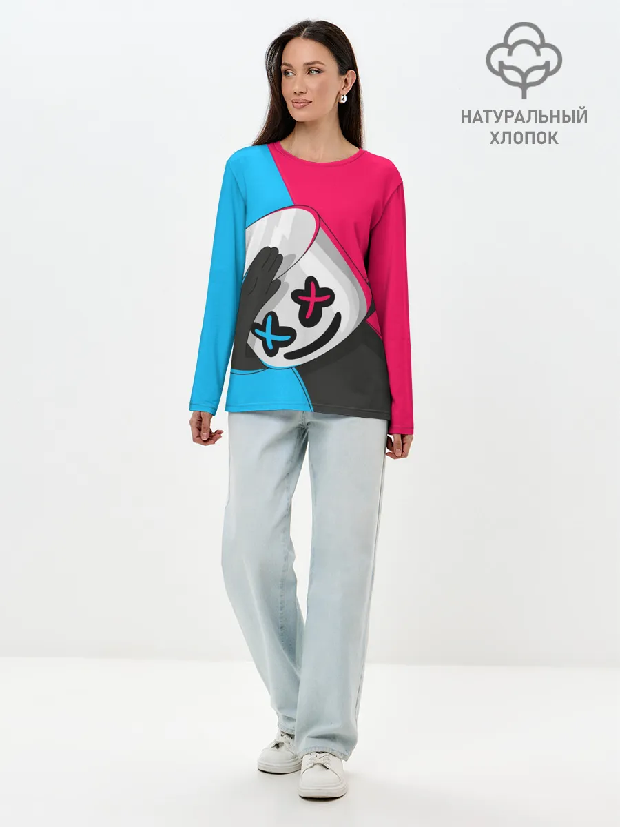 Лонгслив женский. Хлопок / New Marshmello