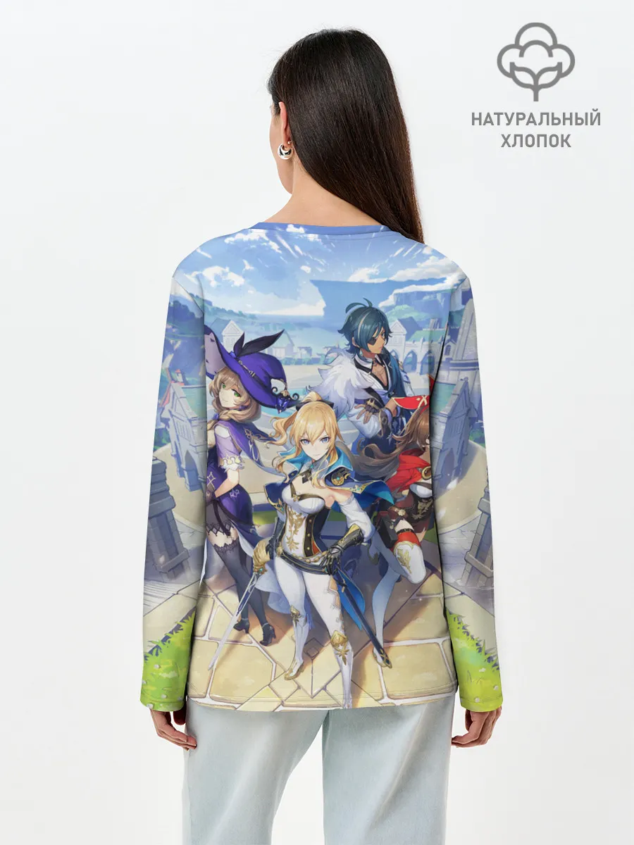Лонгслив женский. Хлопок / Genshin Impact: Ци Ци.