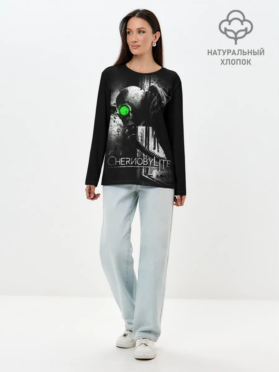 Лонгслив женский. Хлопок / Chernobylite