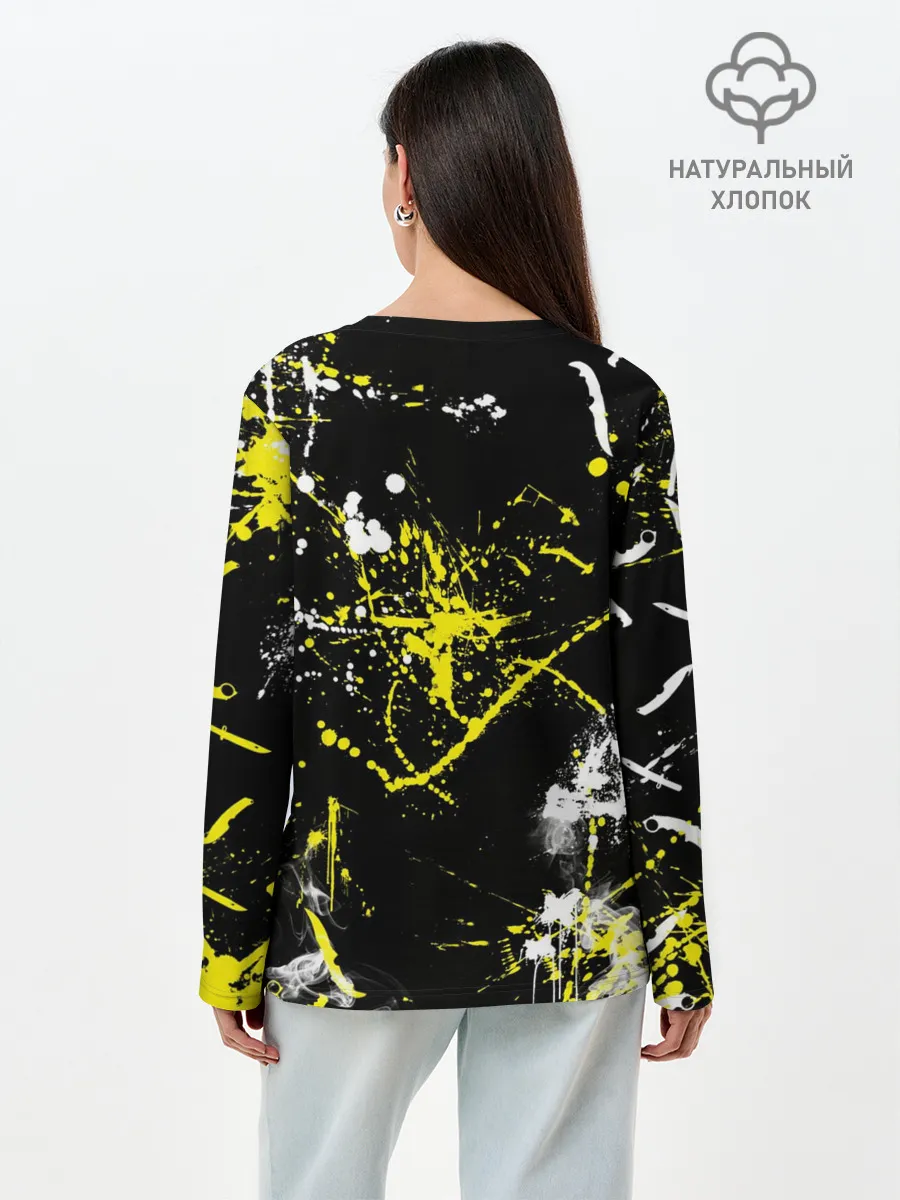 Лонгслив женский. Хлопок / CS:GO Брызги красок