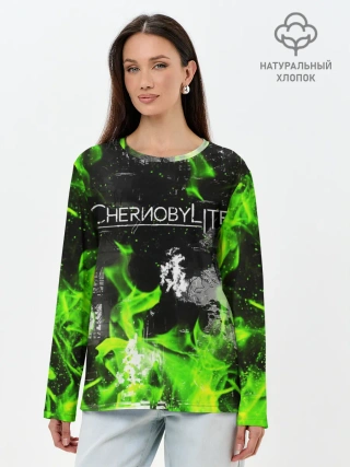 Лонгслив женский. Хлопок / Chernobylite