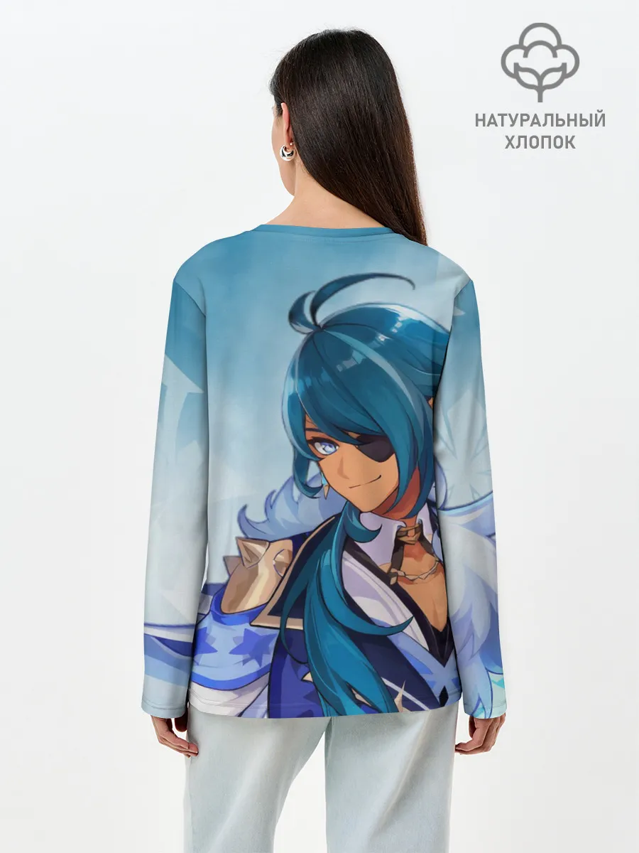 Лонгслив женский. Хлопок / Геншин импакт: Кэйа