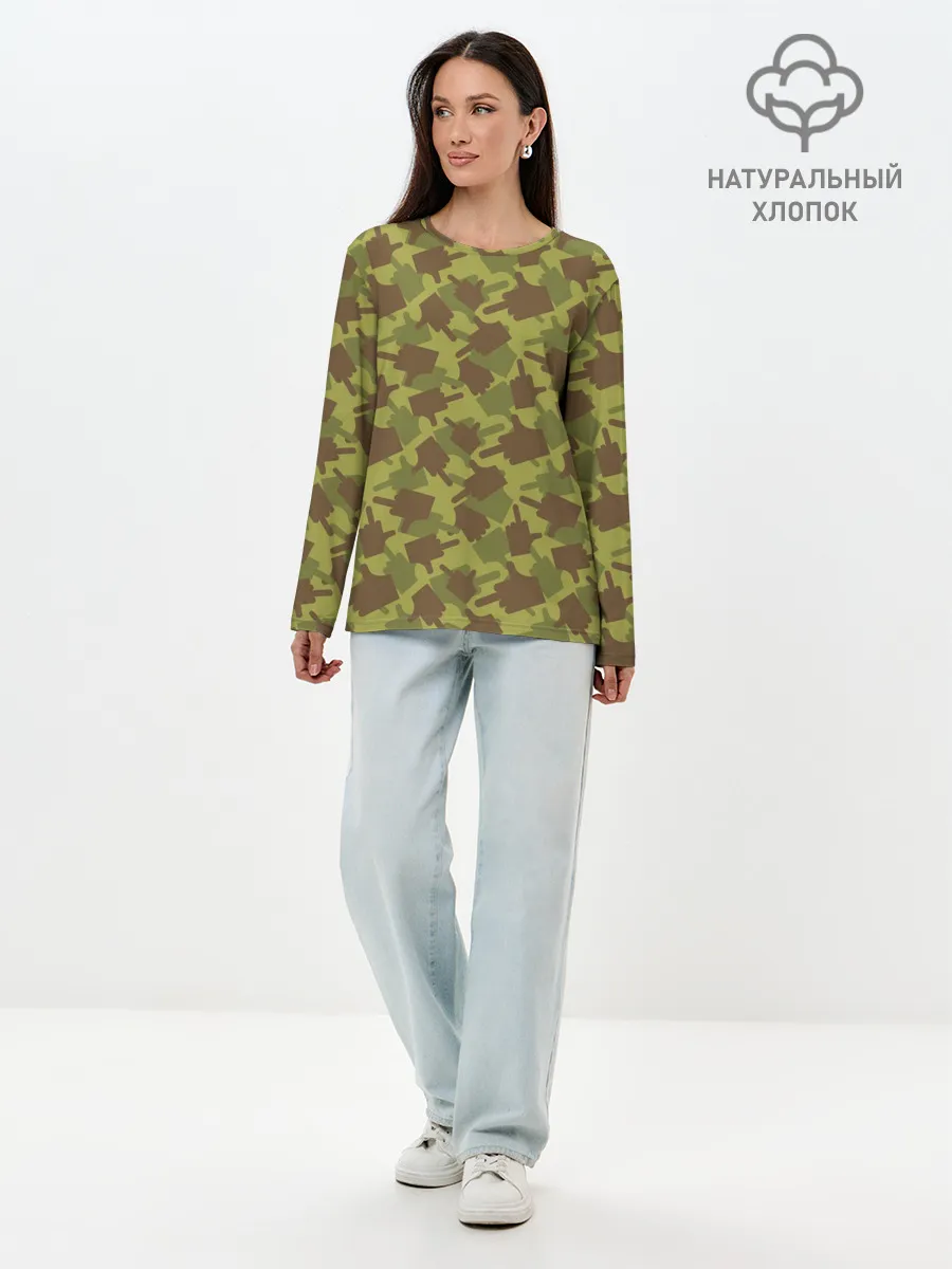 Лонгслив женский. Хлопок / FUCK