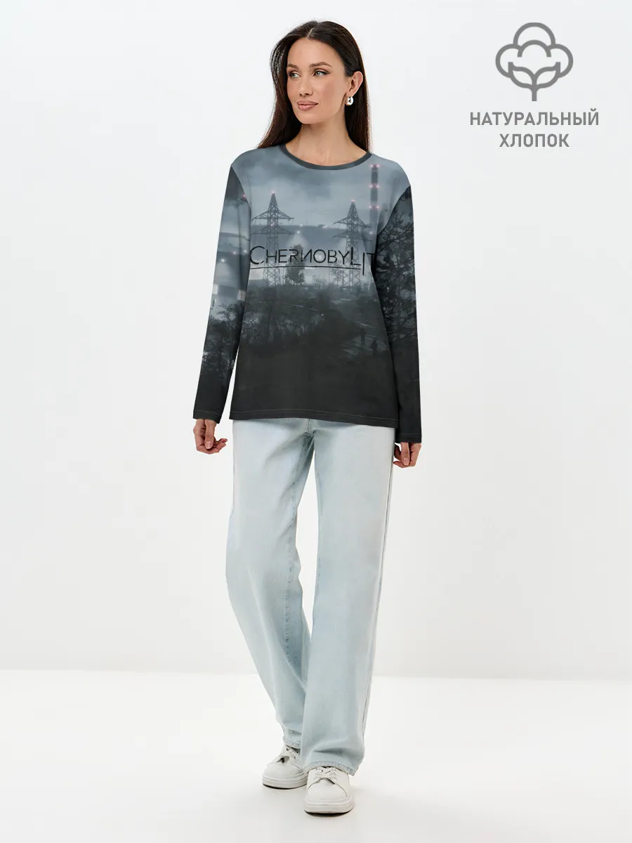 Лонгслив женский. Хлопок / Chernobylite - ЧАЭС