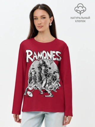 Лонгслив женский. Хлопок / BW Ramones