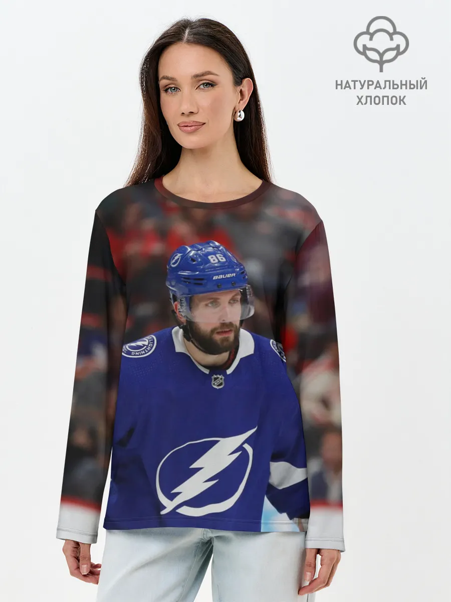 Лонгслив женский. Хлопок / Никита Кучеров, НХЛ