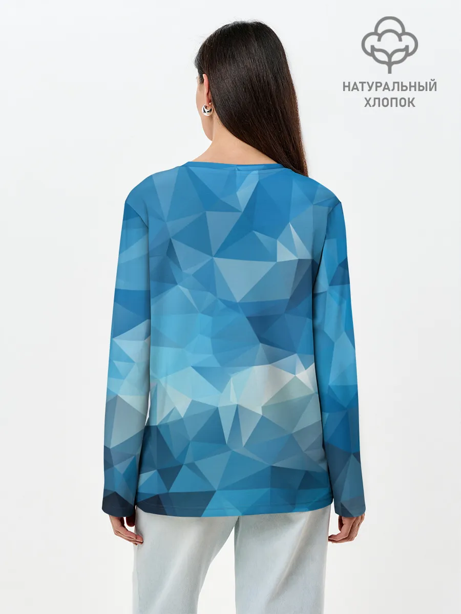 Лонгслив женский. Хлопок / Цифровое небо