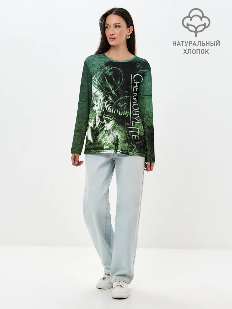 Лонгслив женский. Хлопок / Chernobylite
