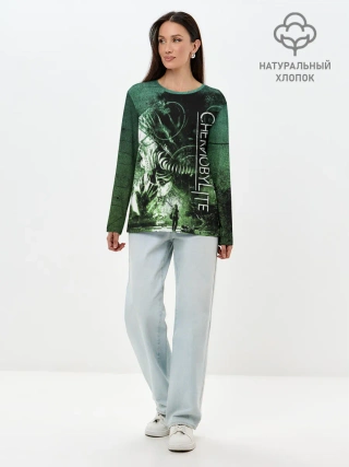 Лонгслив женский. Хлопок / Chernobylite