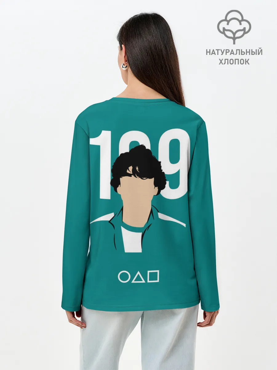 Лонгслив женский. Хлопок / Игра в кальмара: Али Абдул 199