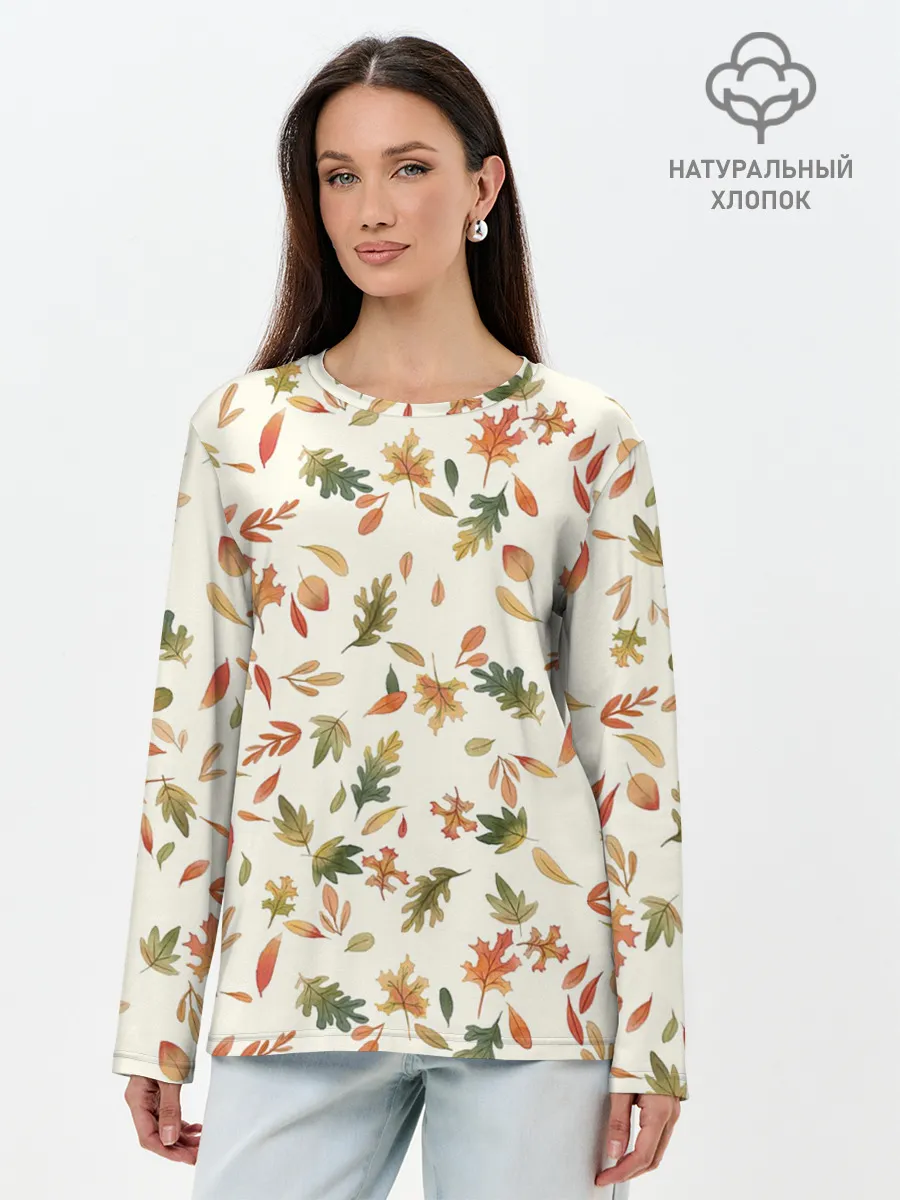 Лонгслив женский. Хлопок / Тёплая осень