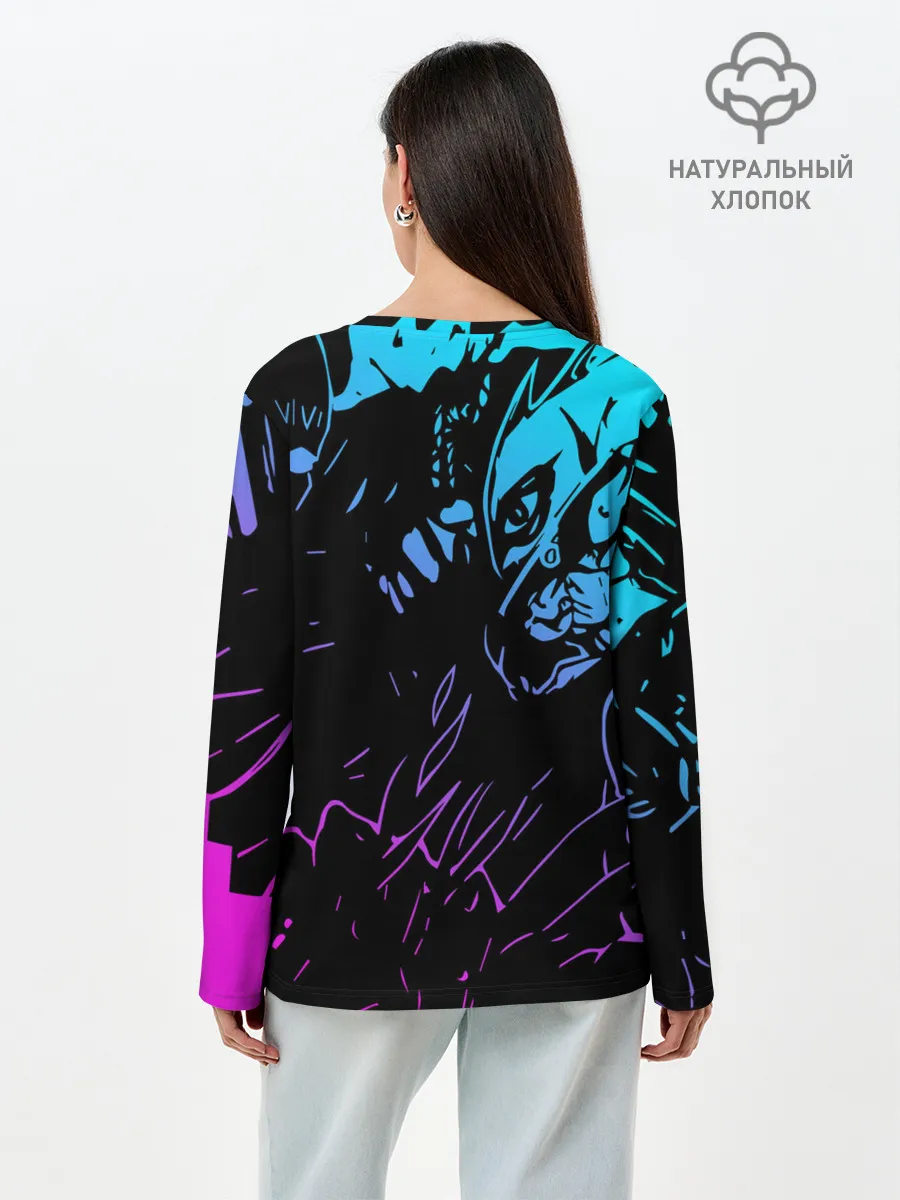Лонгслив женский. Хлопок / Velial Squad neon