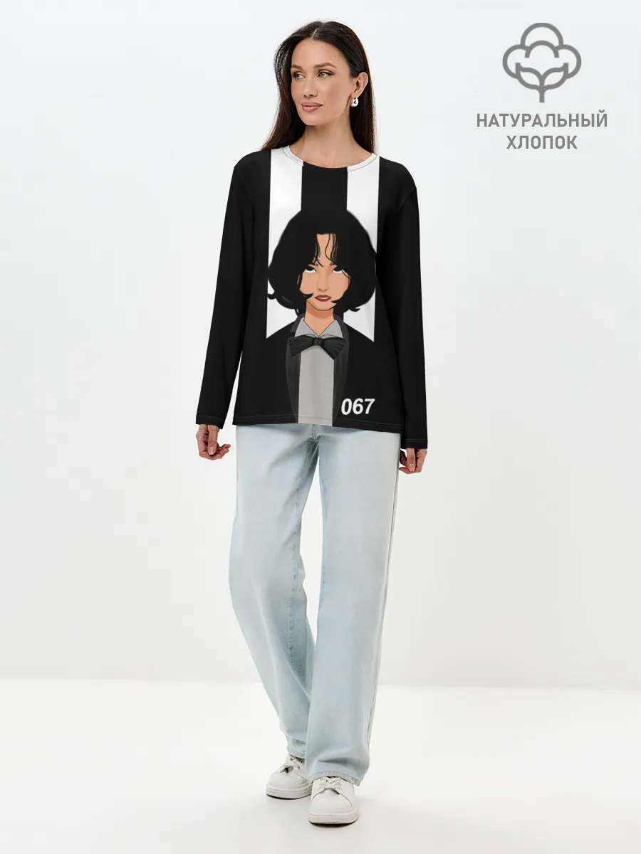 Лонгслив женский. Хлопок / Игрок Кан Сэ Бёк