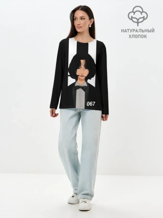 Лонгслив женский. Хлопок / Игрок Кан Сэ Бёк