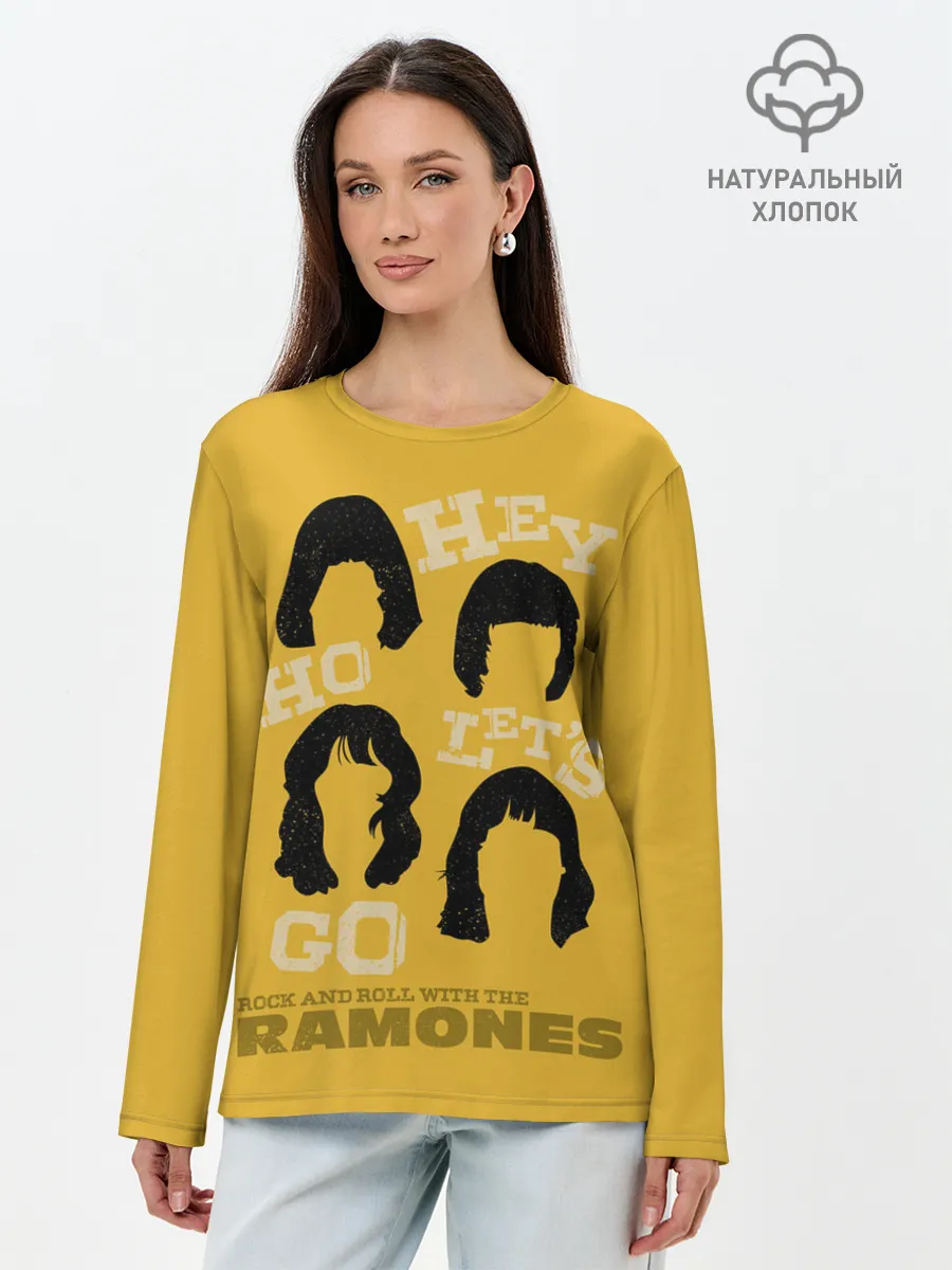 Лонгслив женский. Хлопок / Hey Ho Lets Gog