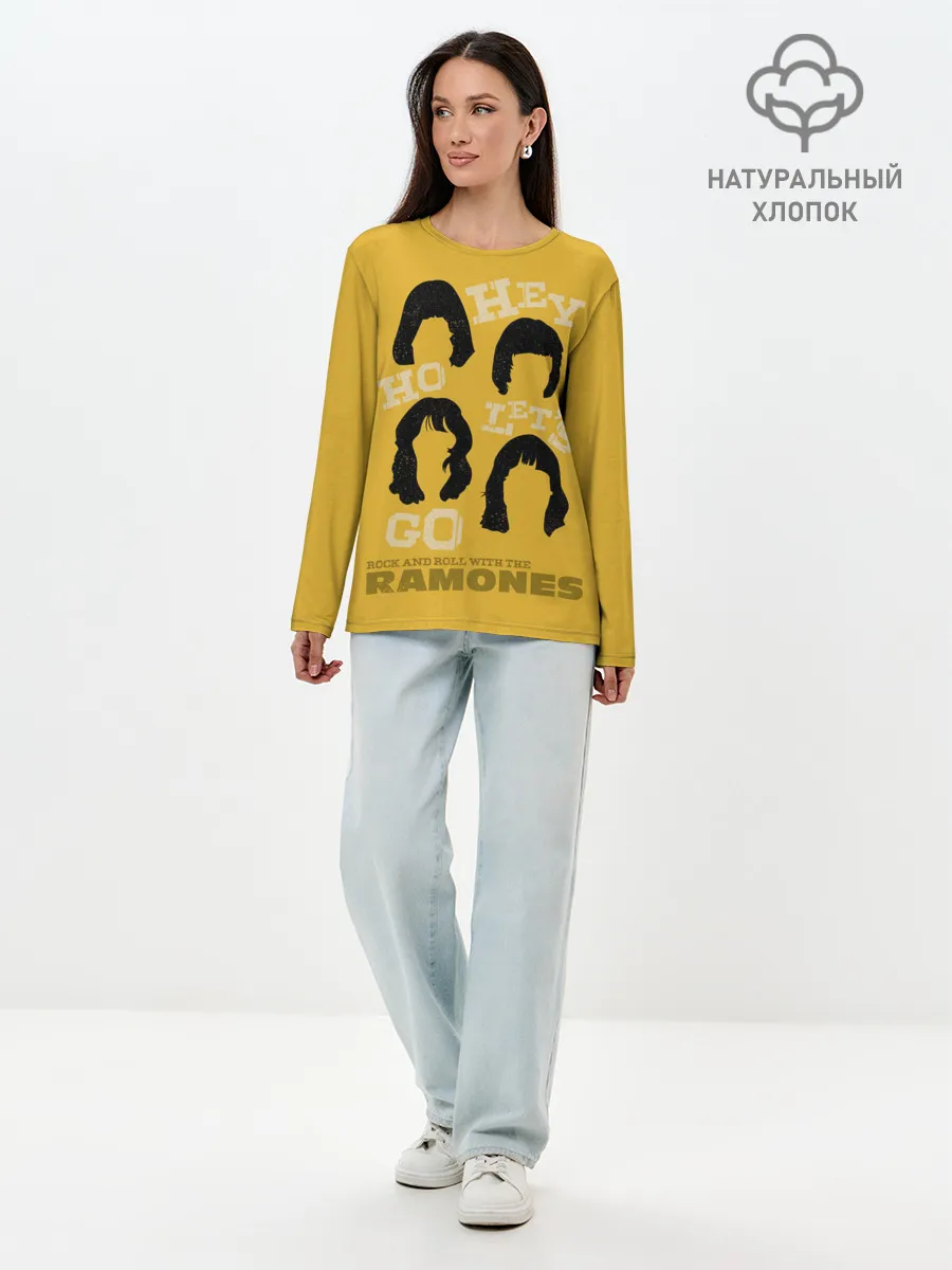 Лонгслив женский. Хлопок / Hey Ho Lets Gog