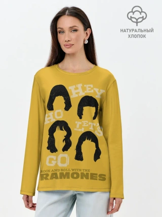 Лонгслив женский. Хлопок / Hey Ho Lets Gog