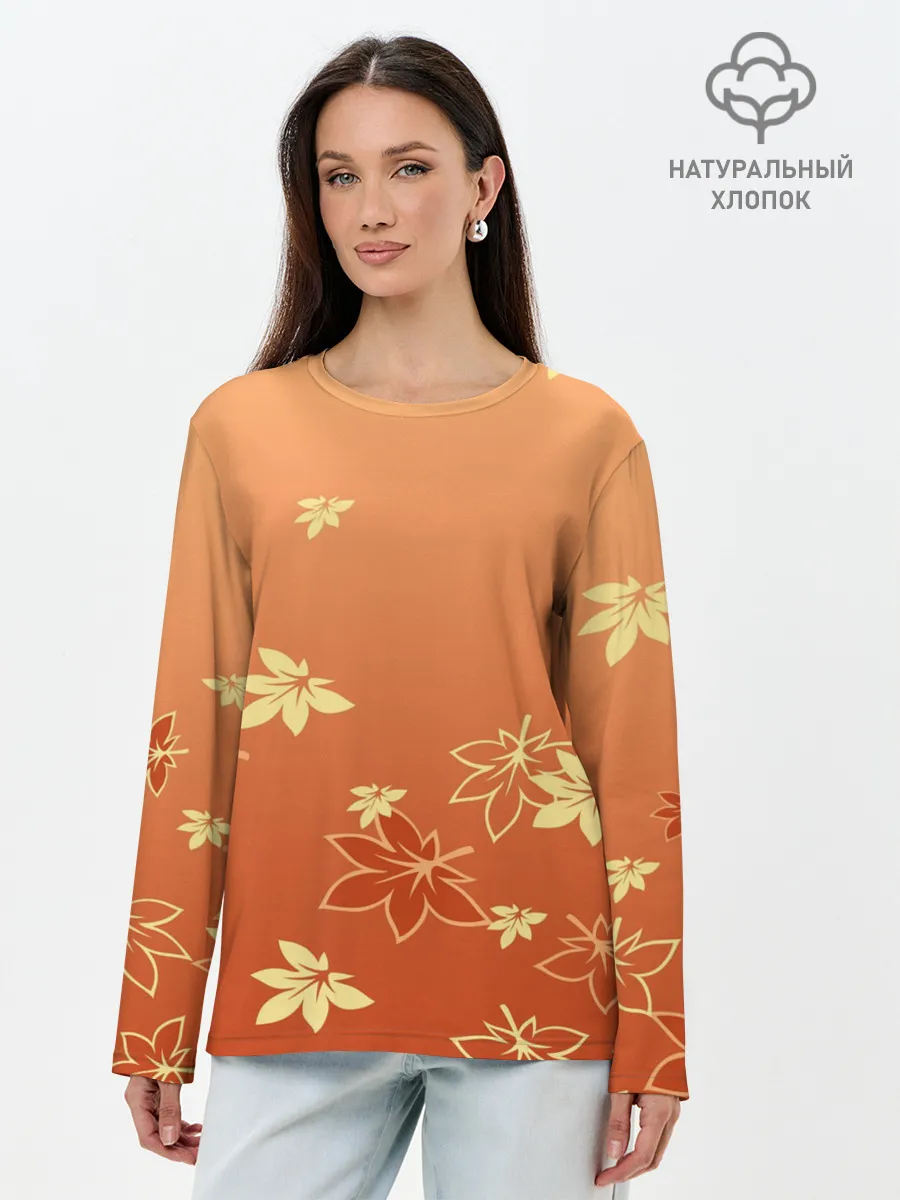 Лонгслив женский. Хлопок / КАДЗУХА | KAZUHA | КРАСНЫЙ КЛЕН