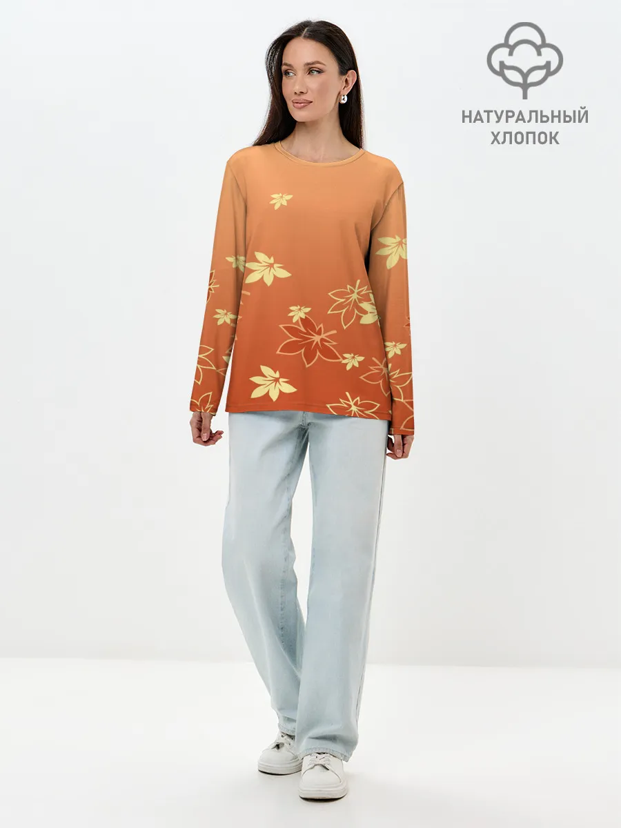 Лонгслив женский. Хлопок / КАДЗУХА | KAZUHA | КРАСНЫЙ КЛЕН