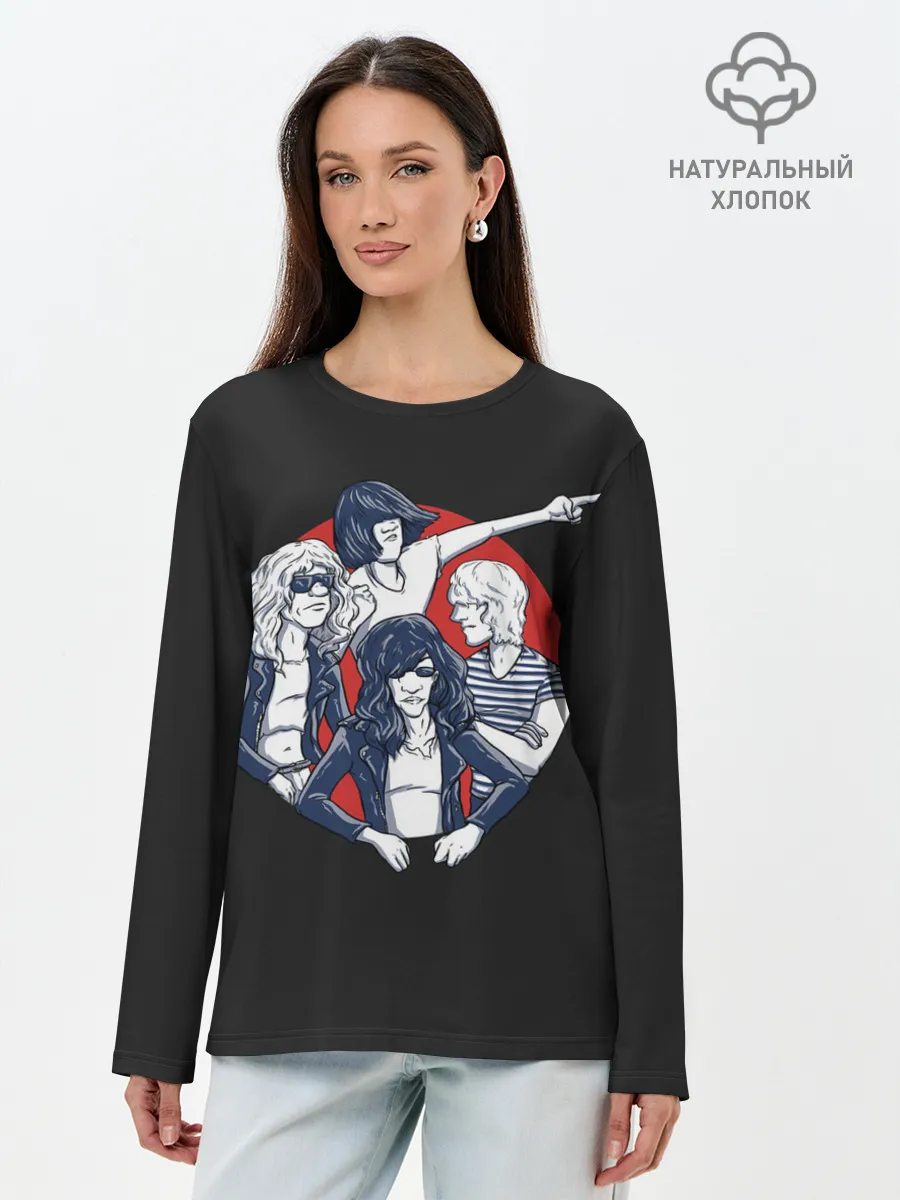 Лонгслив женский. Хлопок / Рамонс в сборе