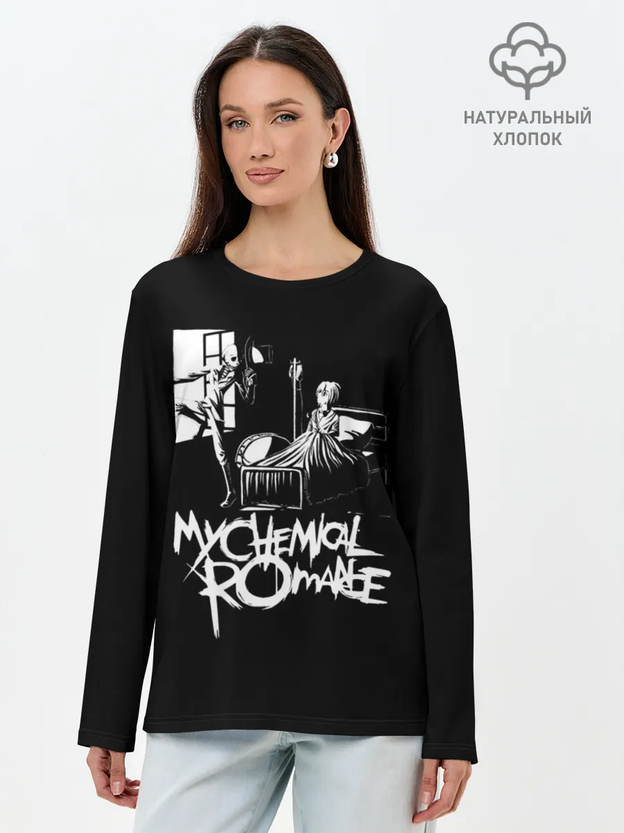 Лонгслив женский. Хлопок / My Chemical Romance уходящий в окно