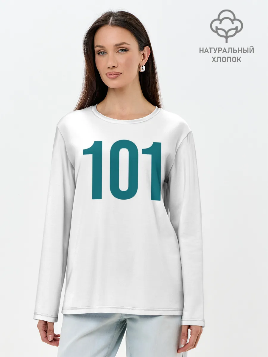 Лонгслив женский. Хлопок / Squid game - Чан Док Су 101