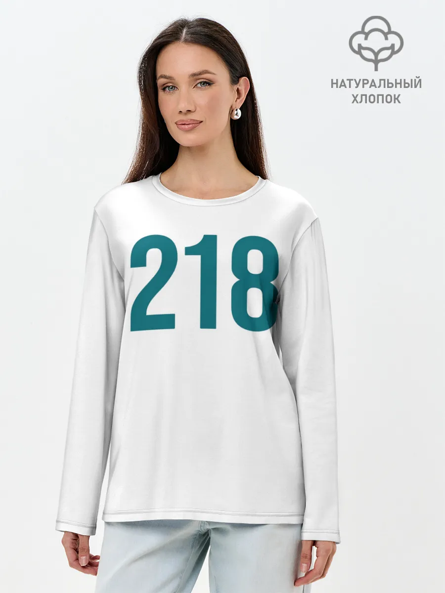 Лонгслив женский. Хлопок / Squid game - Чхо Сан Воо 218