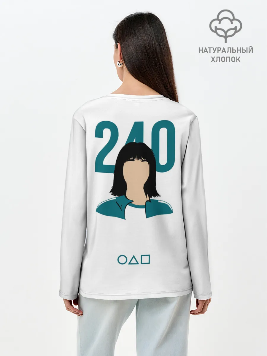 Лонгслив женский. Хлопок / Squid game - Чи Ён 240