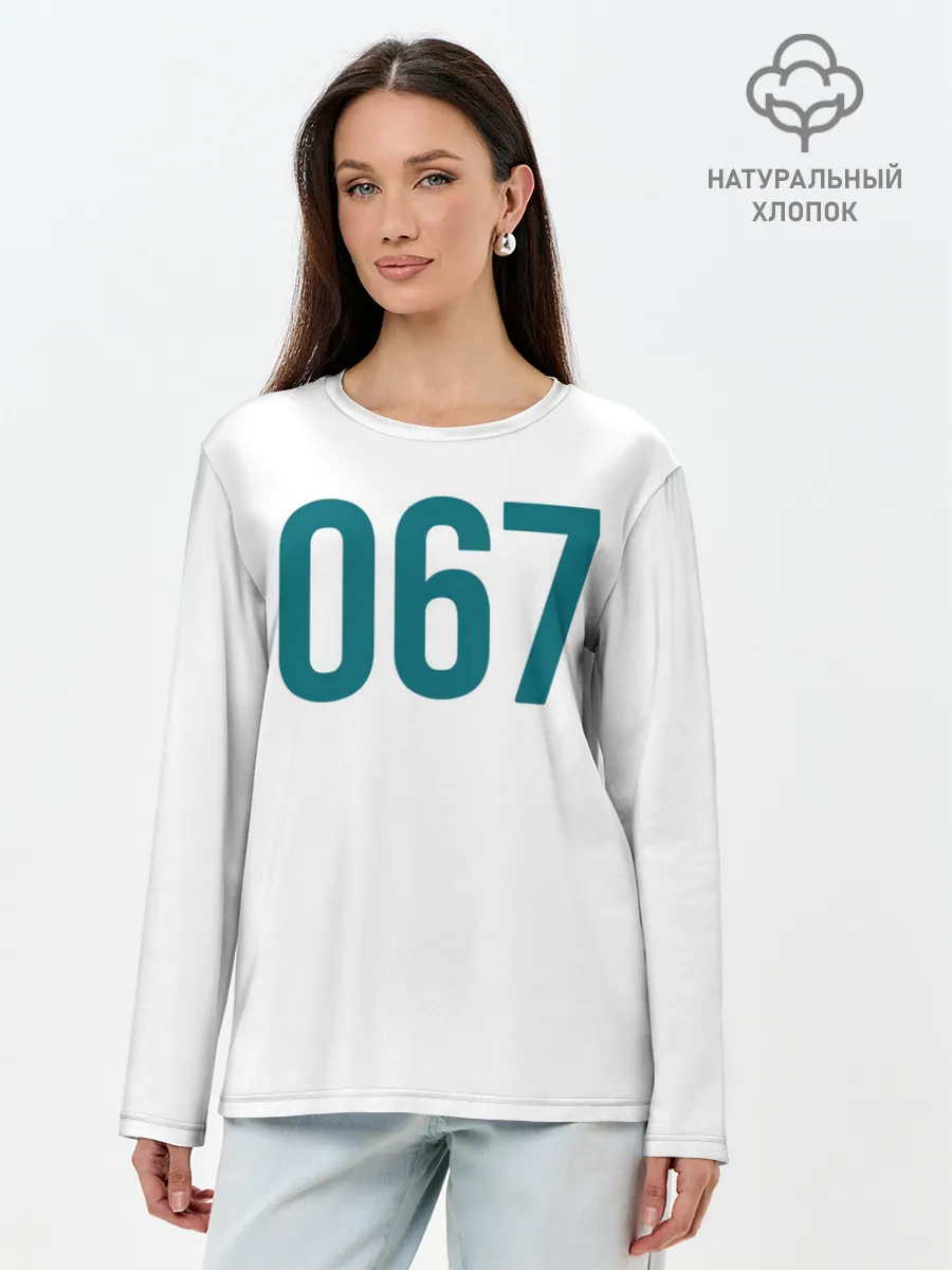 Лонгслив женский. Хлопок / Squid game - Кан Сэ Бёк 067