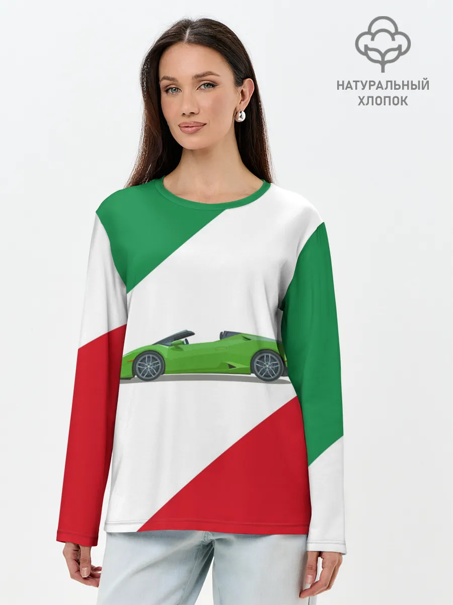 Лонгслив женский. Хлопок / Lamborghini