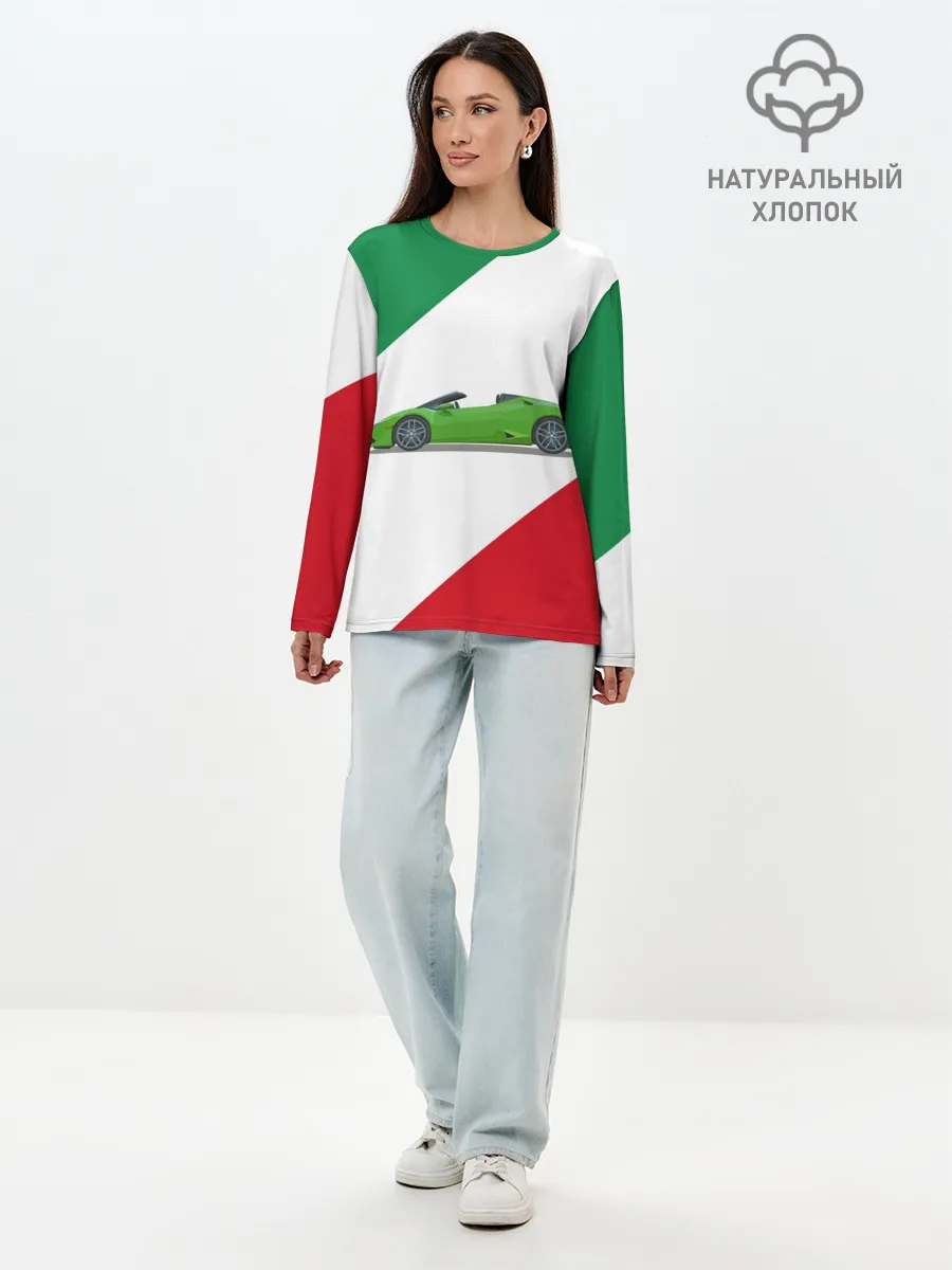 Лонгслив женский. Хлопок / Lamborghini
