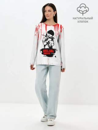 Лонгслив женский. Хлопок / velial squad девочка дьявол