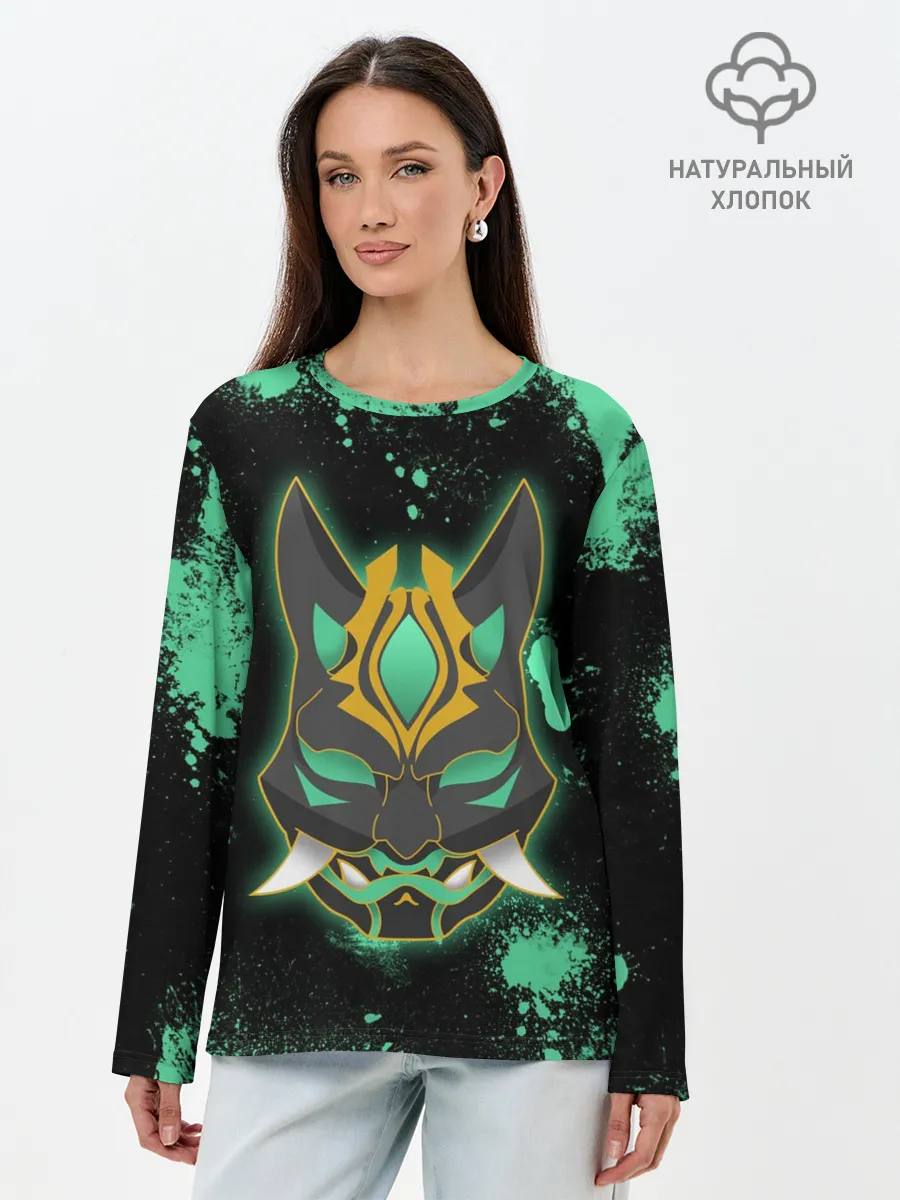 Лонгслив женский. Хлопок / XIAO | БРЫЗГИ | СЯО