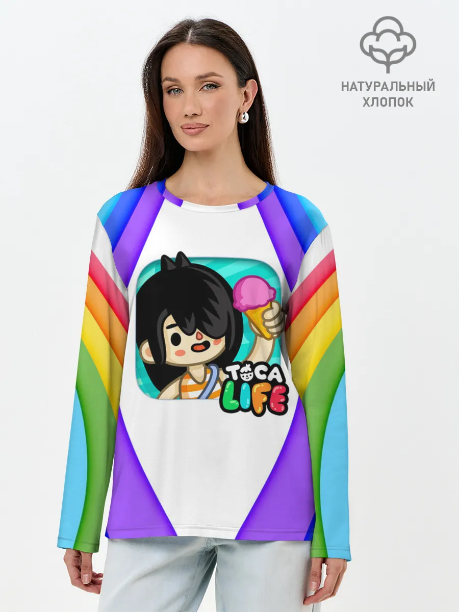 Лонгслив женский. Хлопок / Нари | Nari | Toca Boca
