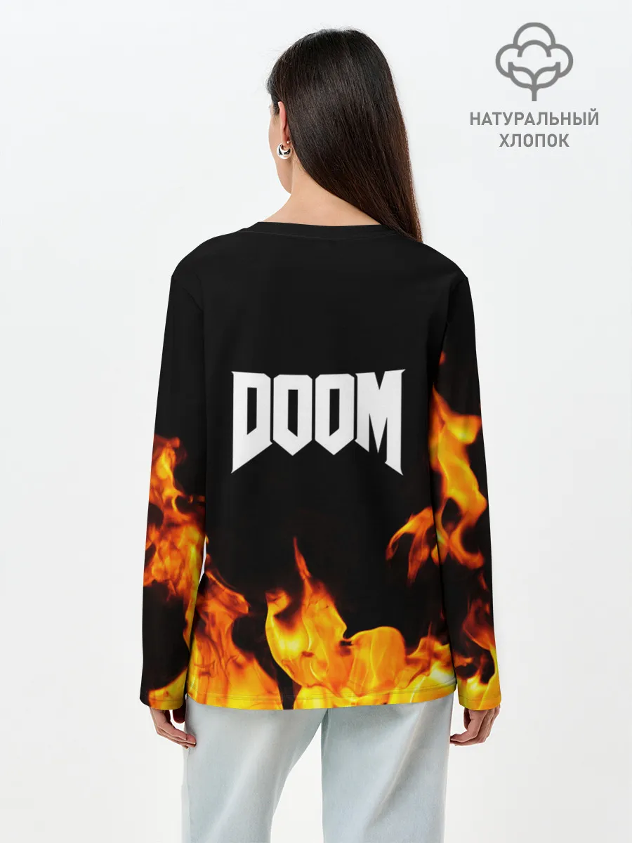 Лонгслив женский. Хлопок / CYBER DEMON | КИБЕР ДЕМОН