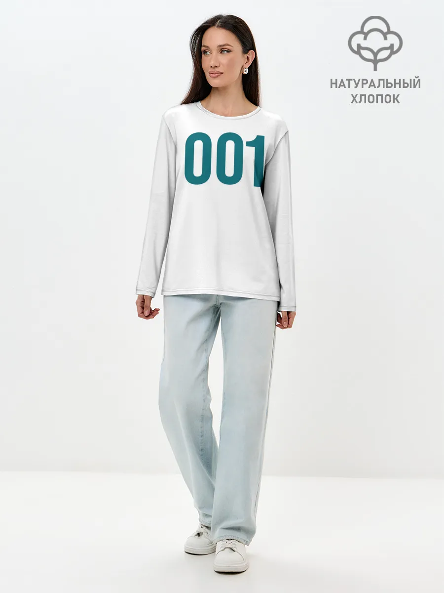 Лонгслив женский. Хлопок / Squid game - О Иль Нам 001