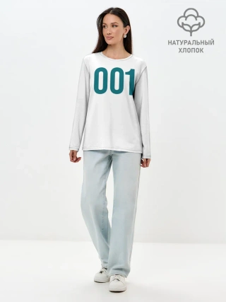 Лонгслив женский. Хлопок / Squid game - О Иль Нам 001