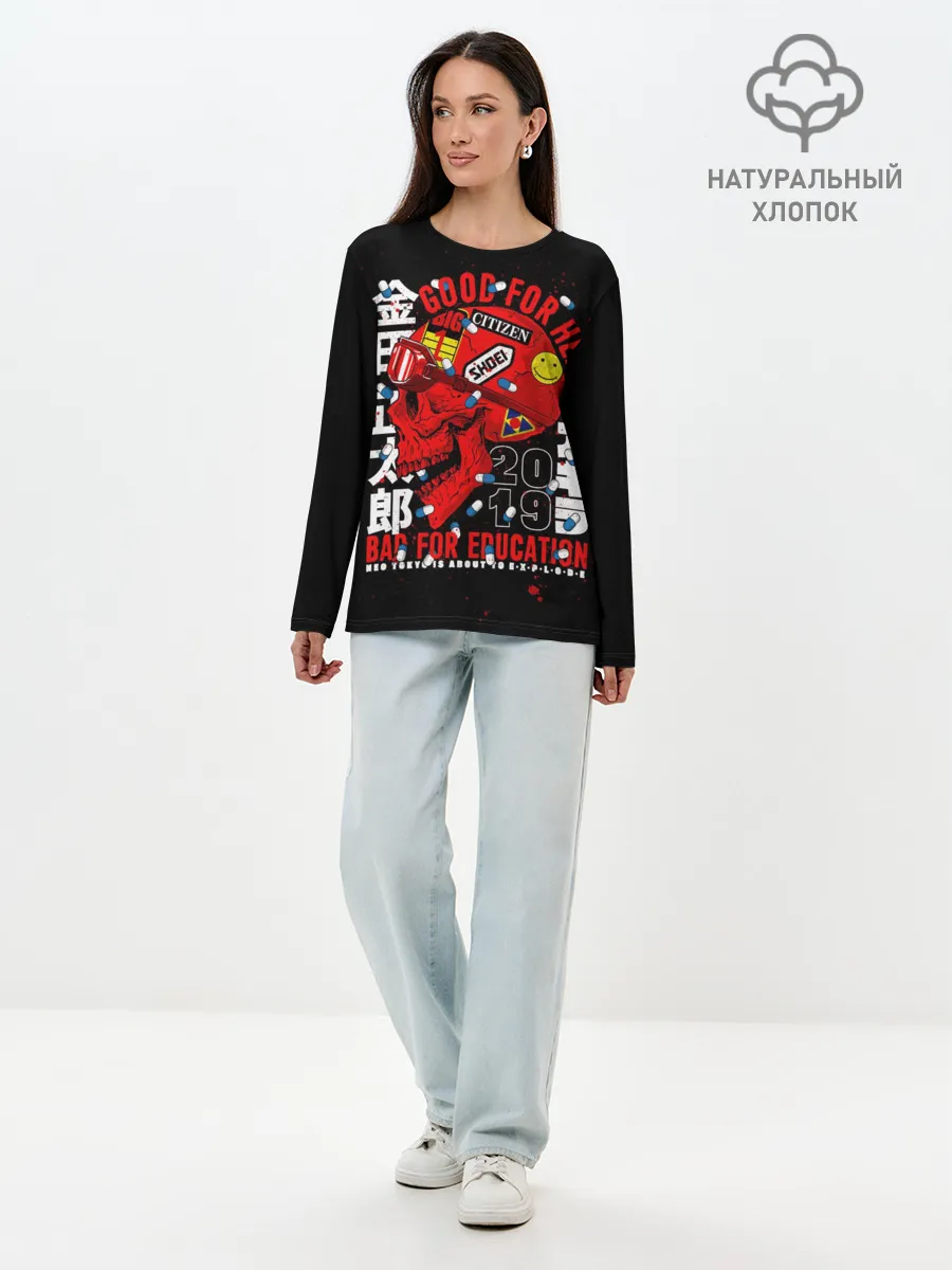 Лонгслив женский. Хлопок / Akira / Акира