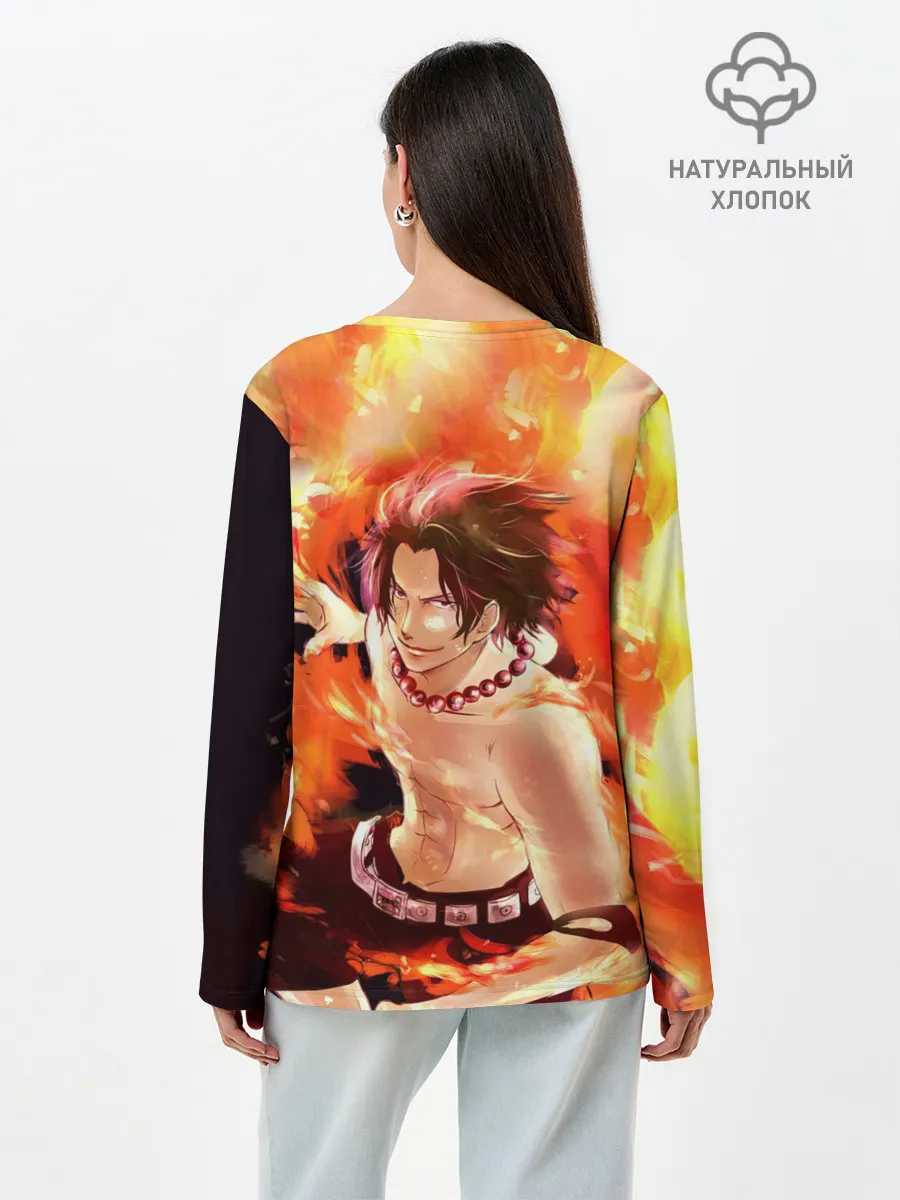 Лонгслив женский. Хлопок / ONE PIECE ASCE HERO