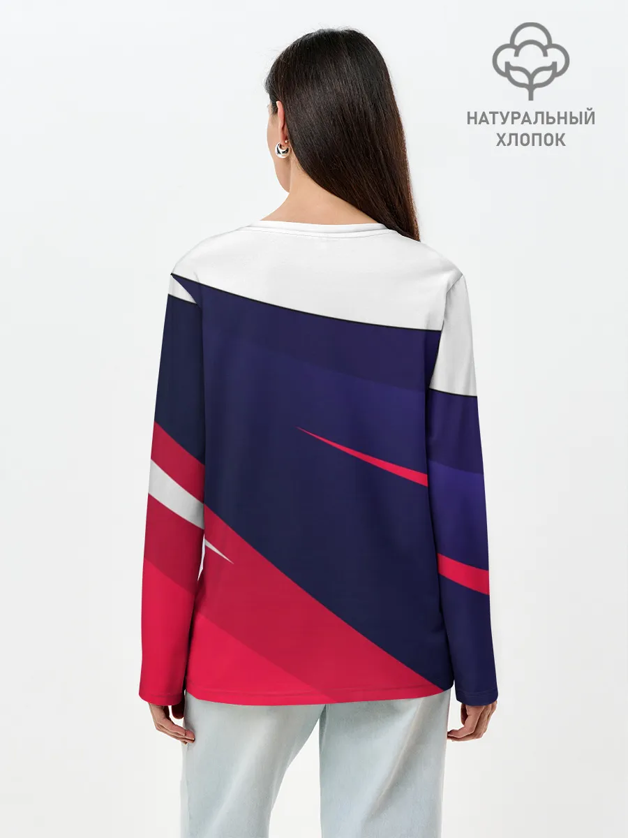 Лонгслив женский. Хлопок / MITSUBISHI ТРИКОЛОР