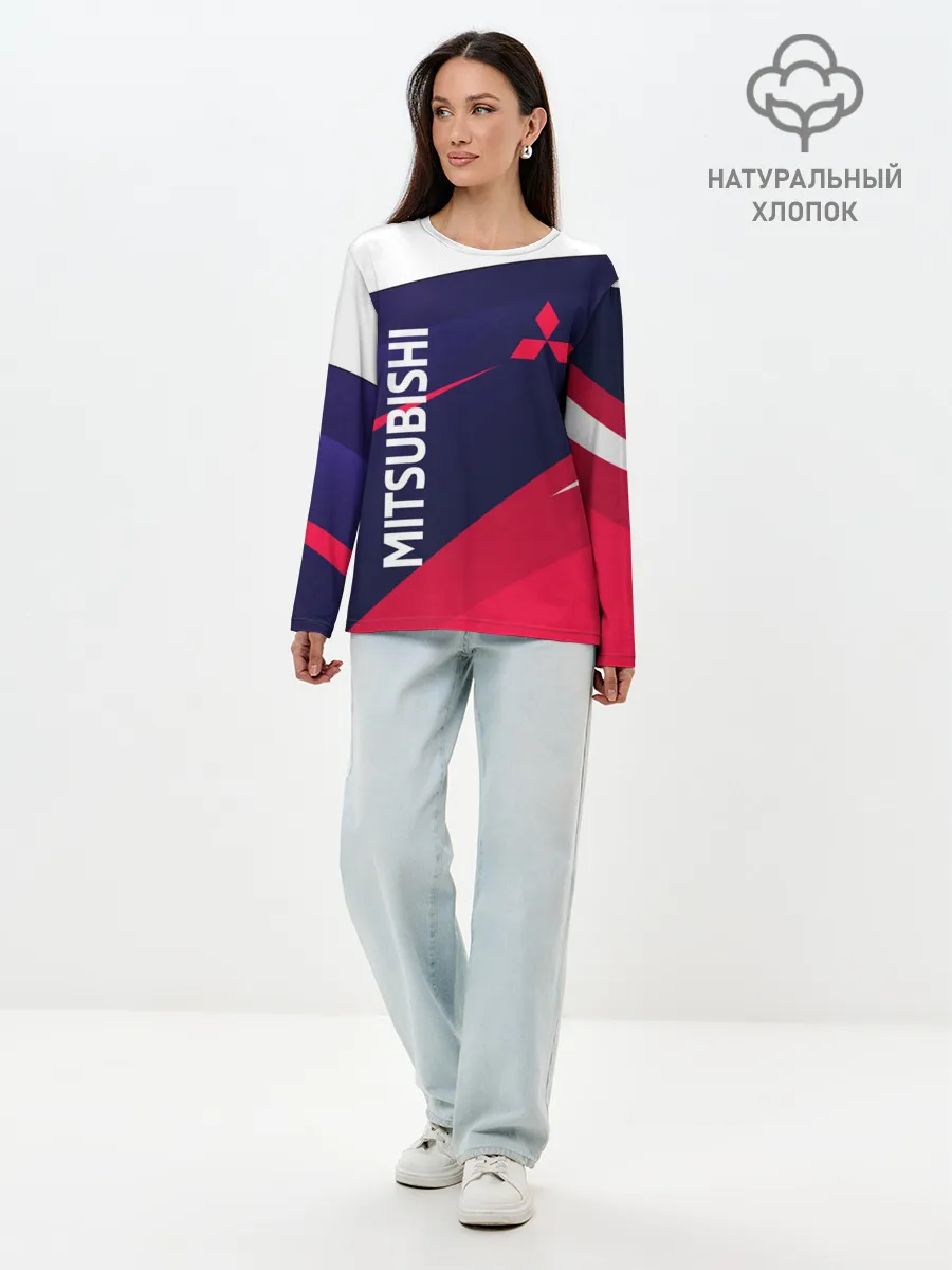 Лонгслив женский. Хлопок / MITSUBISHI ТРИКОЛОР