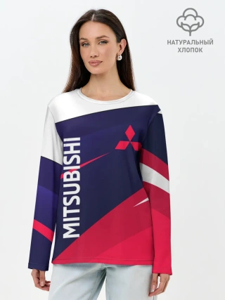 Лонгслив женский. Хлопок / MITSUBISHI ТРИКОЛОР