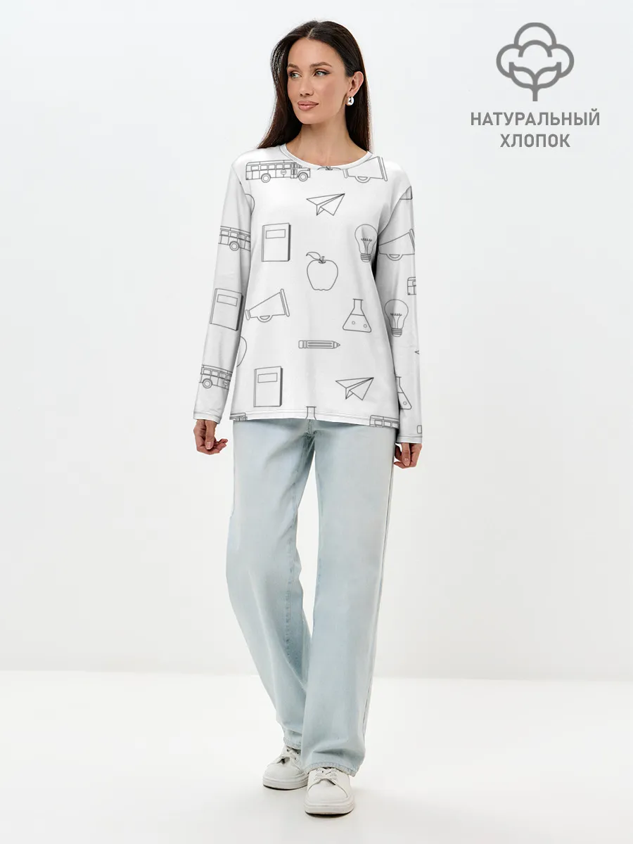 Лонгслив женский. Хлопок / эскизы простые