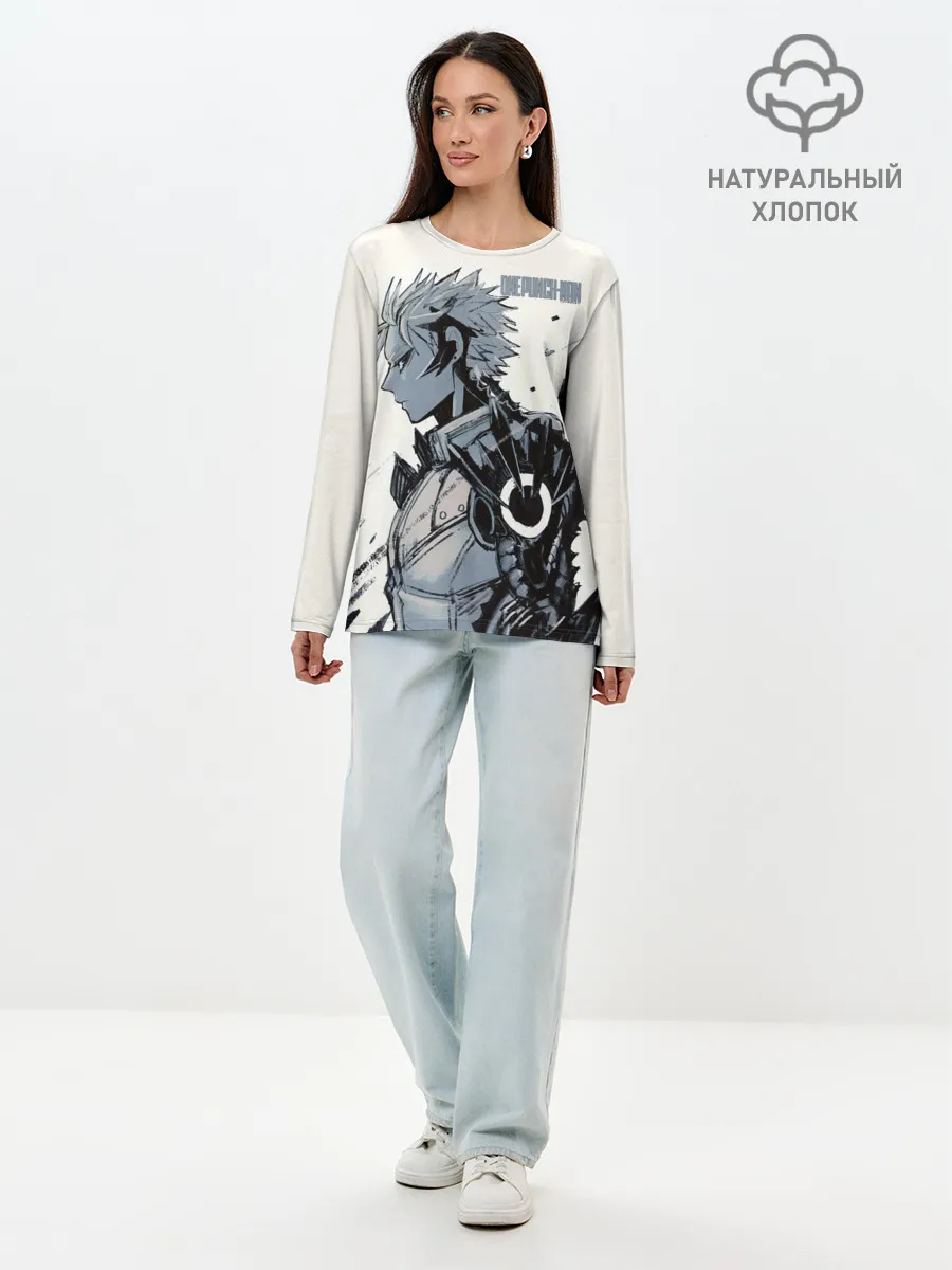 Лонгслив женский. Хлопок / One Punch-Man Генос