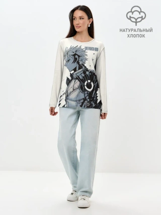 Лонгслив женский. Хлопок / One Punch-Man Генос