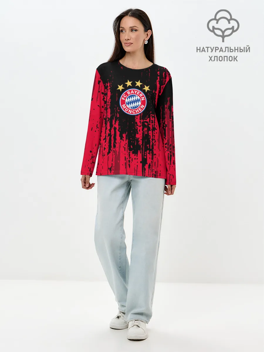 Лонгслив женский. Хлопок / Bayern Munchen: Бавария.
