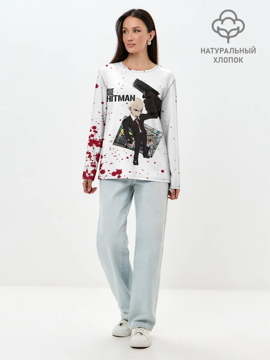 Лонгслив женский. Хлопок / ONE HITMAN