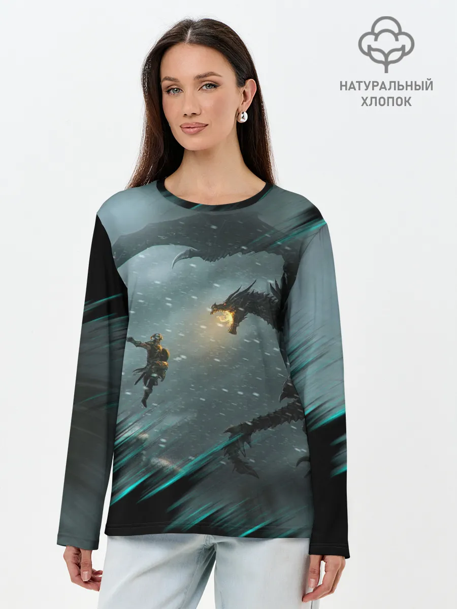 Лонгслив женский. Хлопок / TES FUS RO DAH | DRAGON